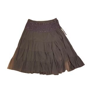 Y2k fairy full length brown skirt